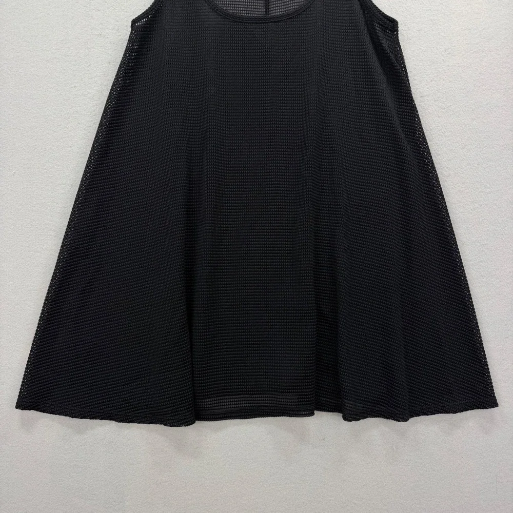 Jordan Taylor Mesh Swim Cover Womens L Black A-Line Scoop Neck Sheer Tank Dress